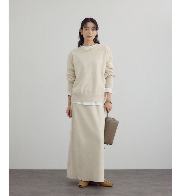 SALON adam et rope'「ナローロングスカート-CreamyCotton /クリーミーコットン-」|スカート|