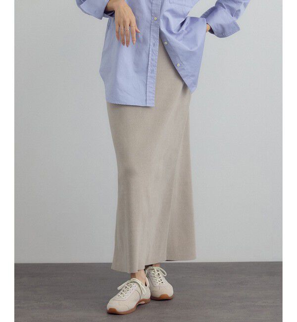 SALON adam et rope'「ナローロングスカート-CreamyCotton /クリーミーコットン-」|スカート|