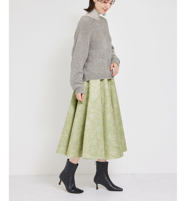 ROPE「ハンドペオントフォルムフレアスカート/セットアップ対応」|スカート|