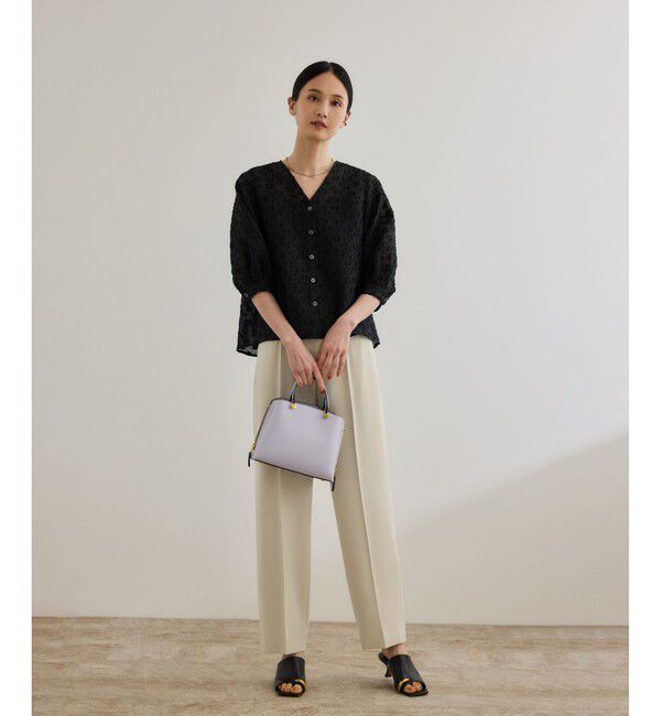 ROPE「【洗える】ダブルクロステーパードパンツ（美人パンツ）」|チノ|