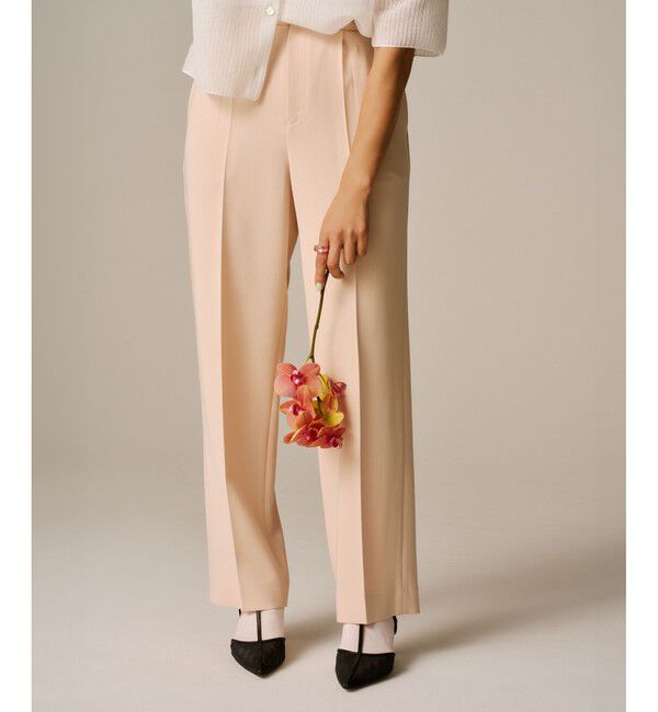 ROPE「【洗える】ダブルクロステーパードパンツ（美人パンツ）」|チノ|