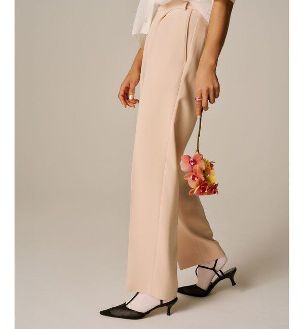 ROPE「【洗える】ダブルクロステーパードパンツ（美人パンツ）」|チノ|