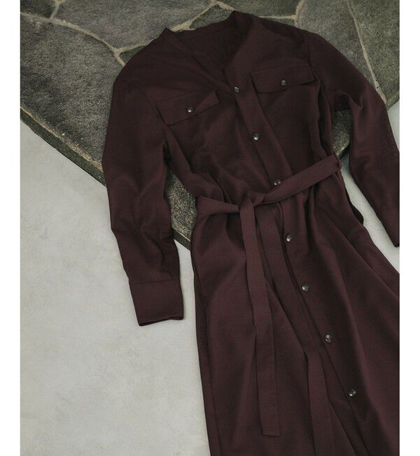 ROPE「【洗える】サファリシャツドレス」|ワンピース|