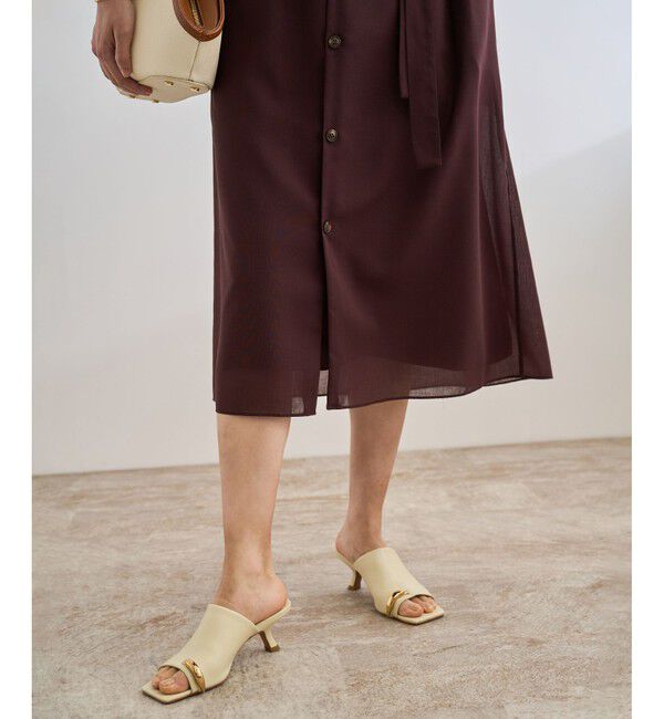 ROPE「【洗える】サファリシャツドレス」|ワンピース|