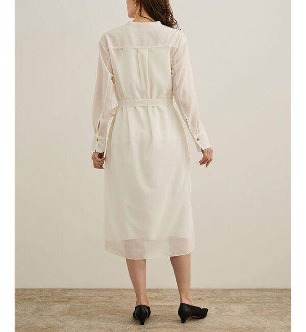 ROPE「【洗える】サファリシャツドレス」|ワンピース|