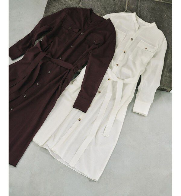 ROPE「【洗える】サファリシャツドレス」|ワンピース|