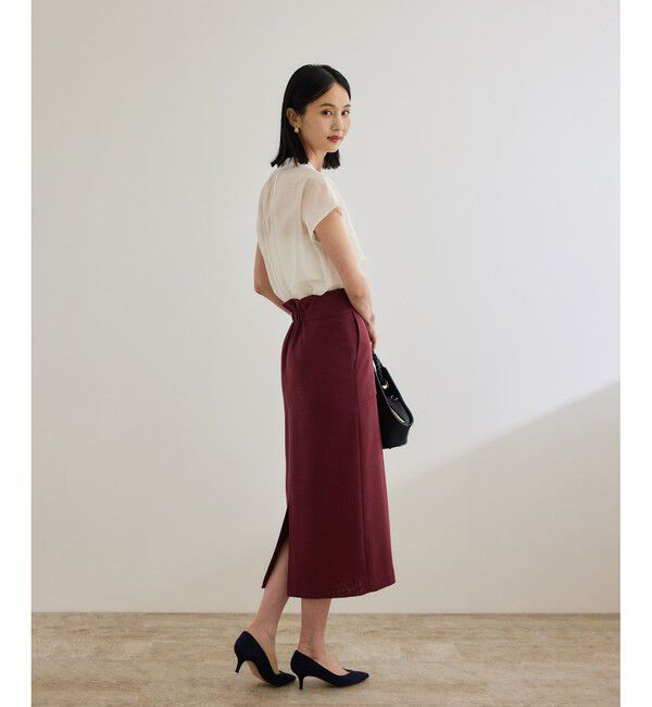 ROPE「リネンライク ポケット付きタイトスカート/イージーケア」|スカート|