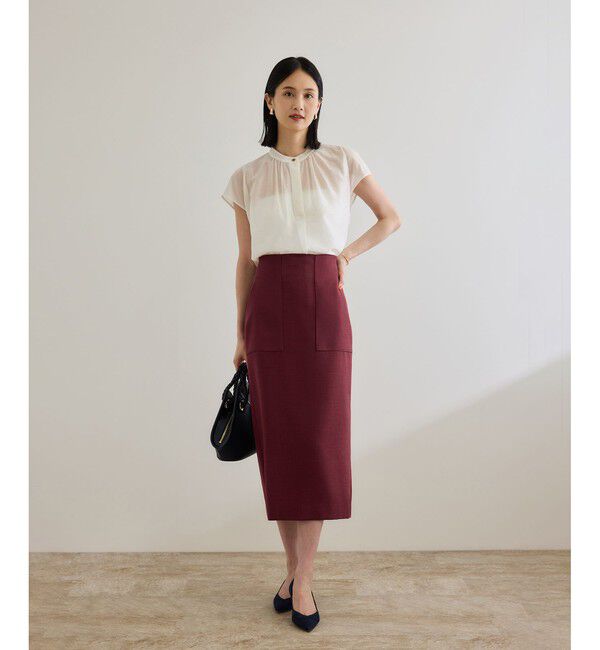 ROPE「リネンライク ポケット付きタイトスカート/イージーケア」|スカート|