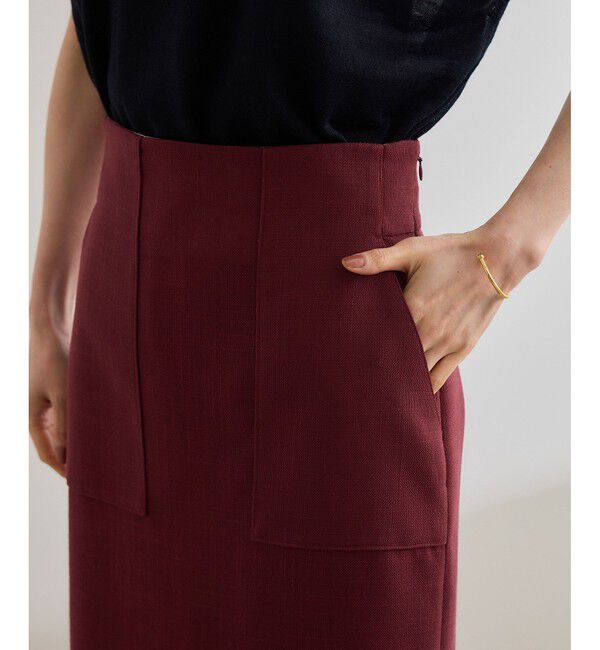 ROPE「リネンライク ポケット付きタイトスカート/イージーケア」|スカート|