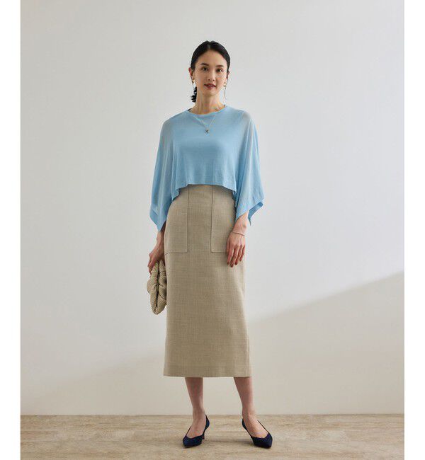 ROPE「リネンライク ポケット付きタイトスカート/イージーケア」|スカート|