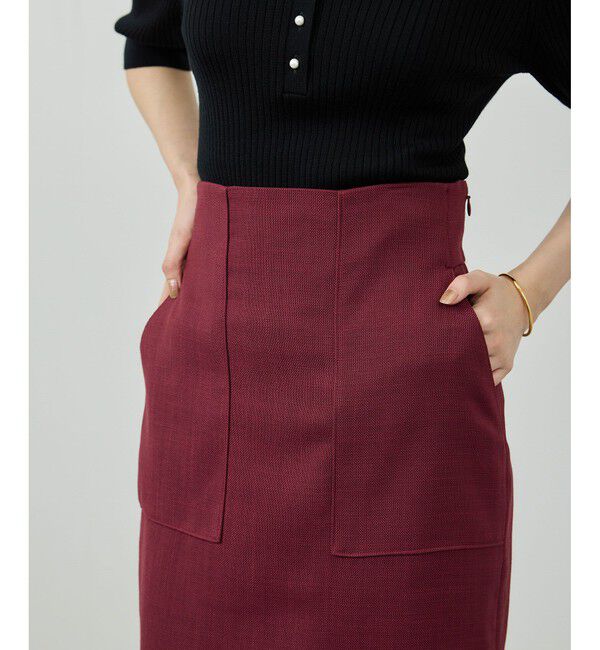 ROPE「リネンライク ポケット付きタイトスカート/イージーケア」|スカート|