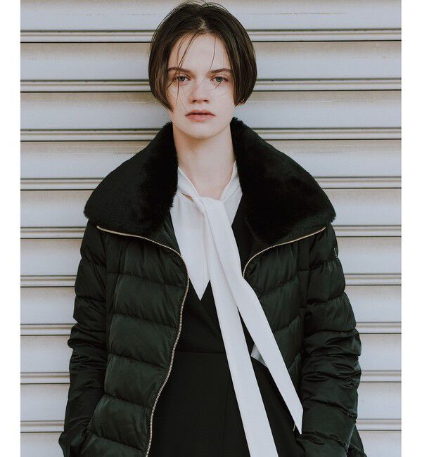 ROPE「サテンロング丈ダウンコート/イージーケア」|ダウン|