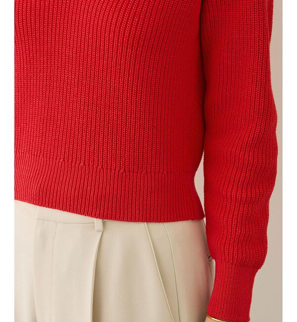 ROPE「オーガニックコットンポロ襟プルオーバー/イージーケア」|ニット・セーター|