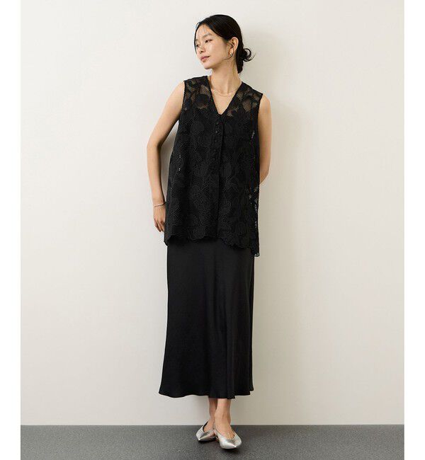 ROPE「【Lala Vie(ララヴィ)】別注カップ付きキャミソール(巾着付き)/イージーケア」|キャミソール|