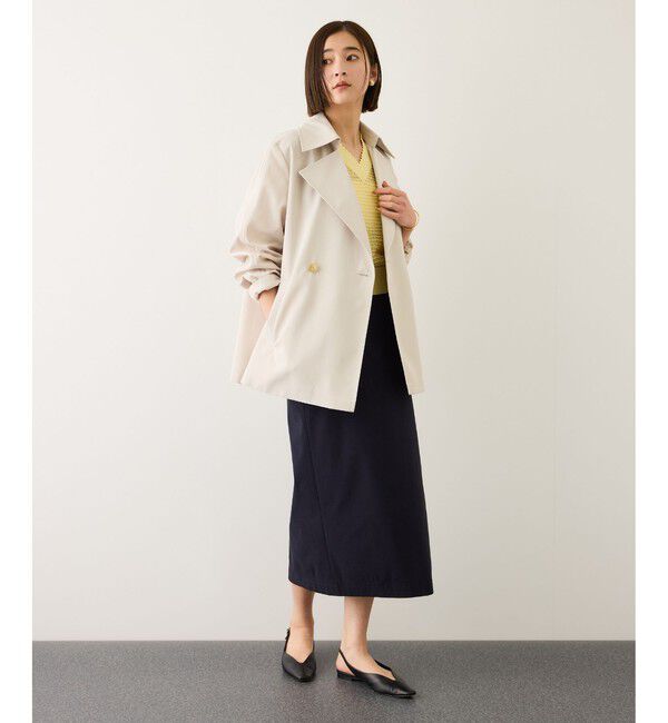 ROPE「【撥水加工】ライトミドル丈トレンチコート」|トレンチコート|