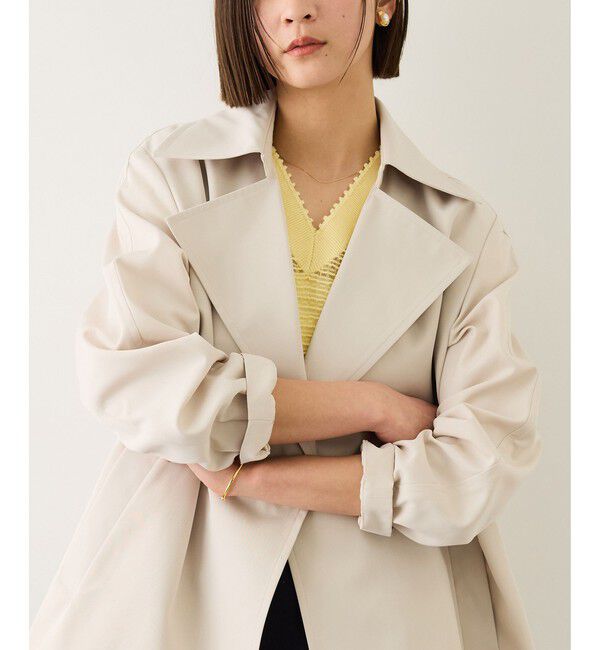 ROPE「【撥水加工】ライトミドル丈トレンチコート」|トレンチコート|