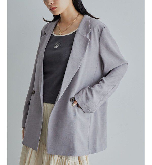 VIS「美easyテーラードジャケット【洗える】」|テーラードジャケット|グレー(07)