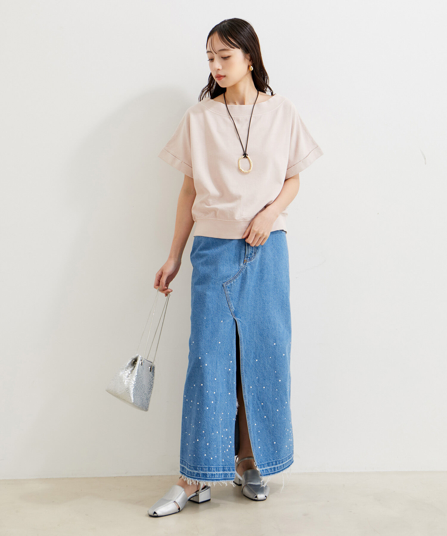 VIS「【洗える】ピグメント加工ワンショルプルオーバー」|Tシャツ・カットソー|