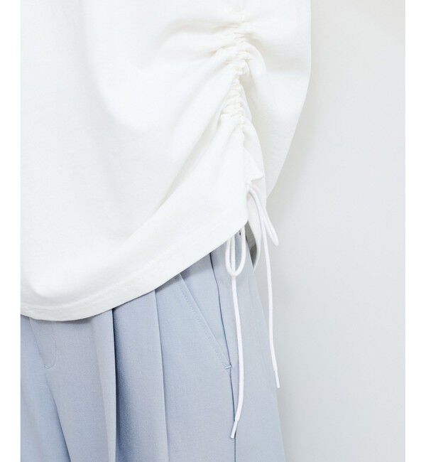 VIS「【WEB限定】サイドドロストシャーリングカットソー」|Tシャツ・カットソー|