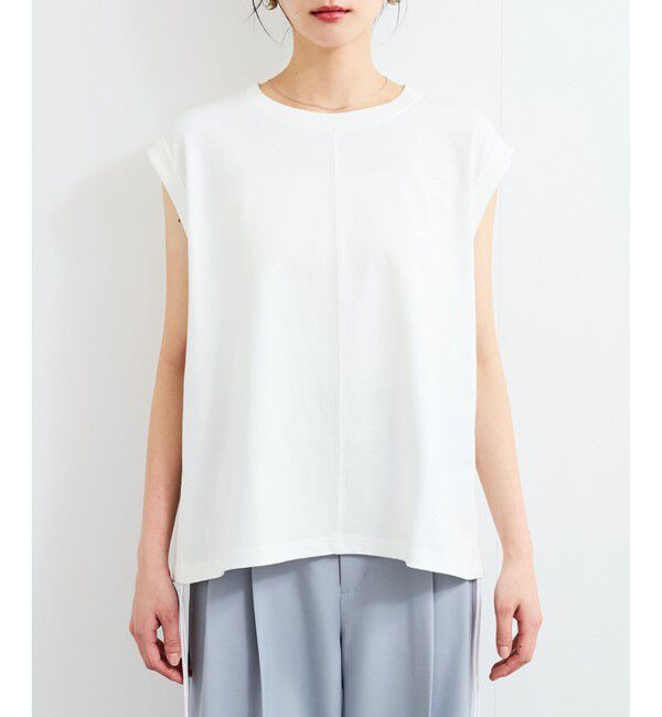 VIS「【WEB限定】サイドドロストシャーリングカットソー」|Tシャツ・カットソー|