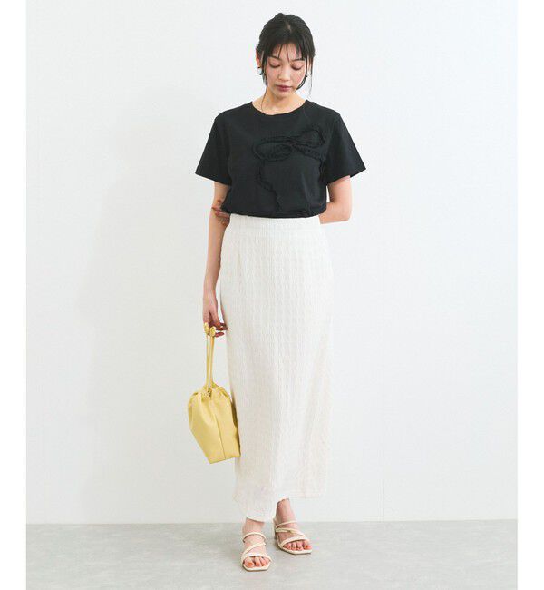 VIS「フリルテープ刺繍アソートTシャツ」|Tシャツ・カットソー|