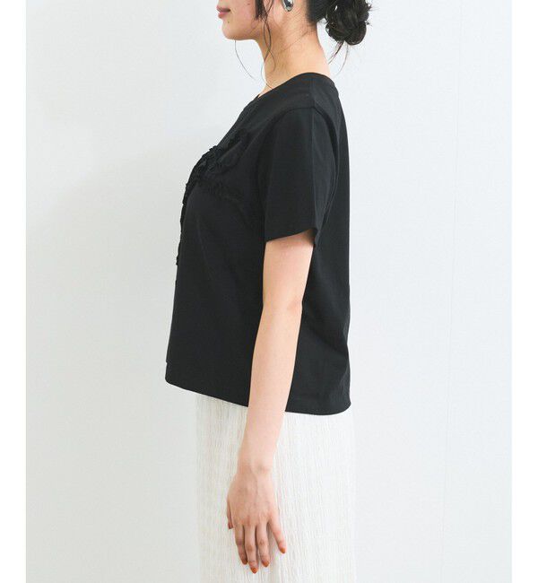 VIS「フリルテープ刺繍アソートTシャツ」|Tシャツ・カットソー|