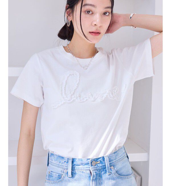 VIS「フリルテープ刺繍アソートTシャツ」|Tシャツ・カットソー|