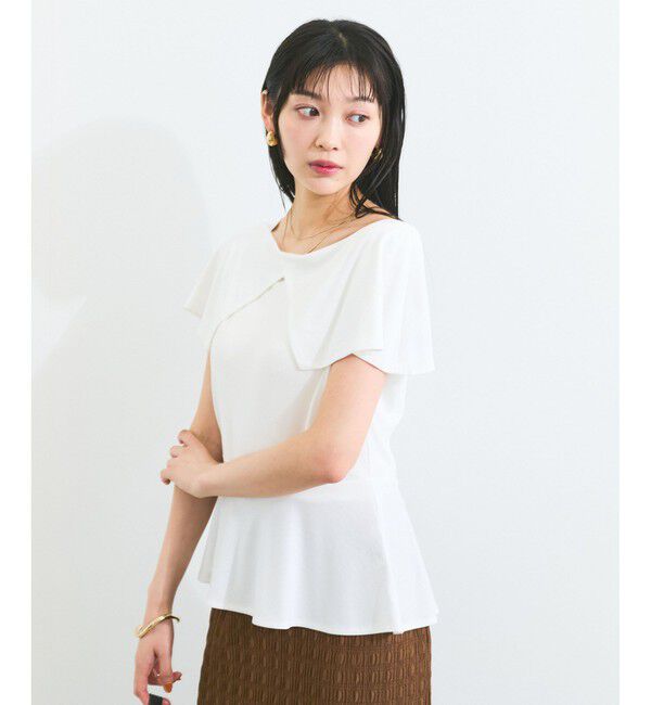 VIS「【WEB限定】ビッグカラーペプラムカットソー」|Tシャツ・カットソー|