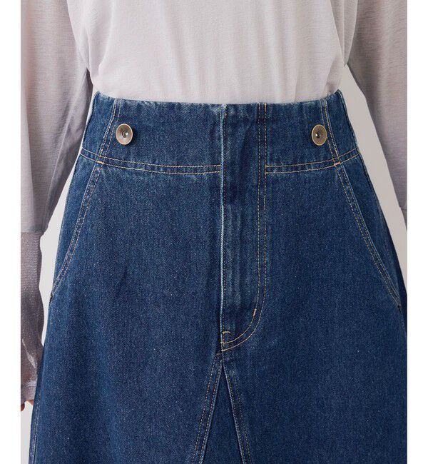 VIS「バックレースアップフレアデニムスカート/イージーケア」|スカート|