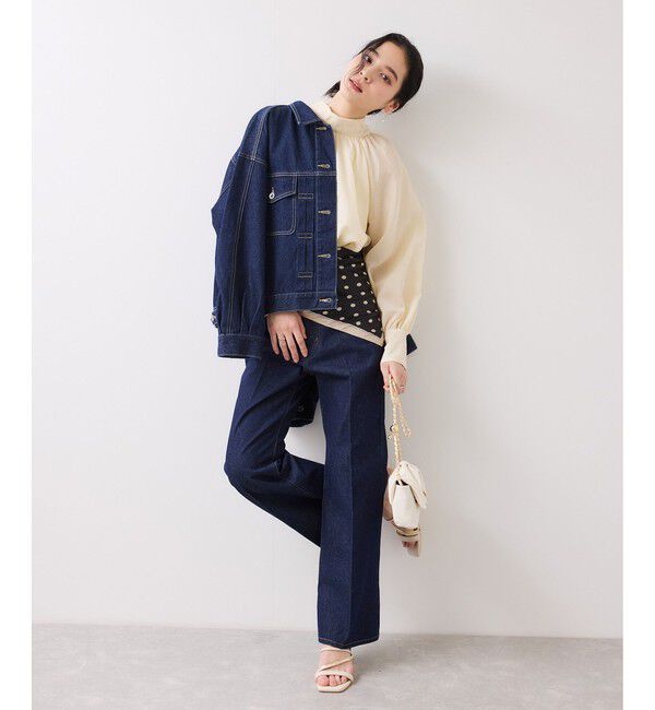 VIS「ドット柄スカーフ 70&times;70cm」|バンダナ・スカーフ|