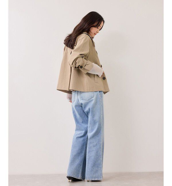 VIS「ショートトレンチコート/UVケア・撥水・花粉ガード」|トレンチコート|