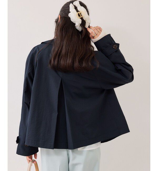 VIS「ショートトレンチコート/UVケア・撥水・花粉ガード」|トレンチコート|