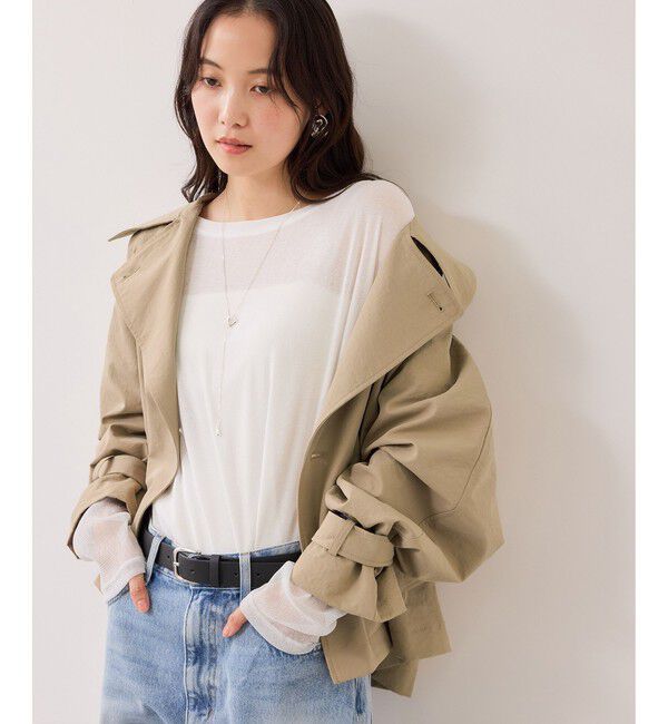 VIS「ショートトレンチコート/UVケア・撥水・花粉ガード」|トレンチコート|