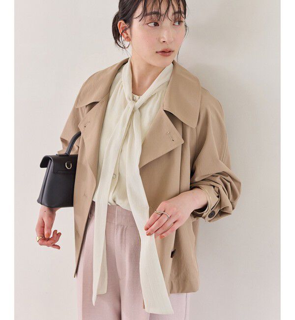 VIS「ラメ楊柳ボウタイブラウス」|シャツ・ブラウス|