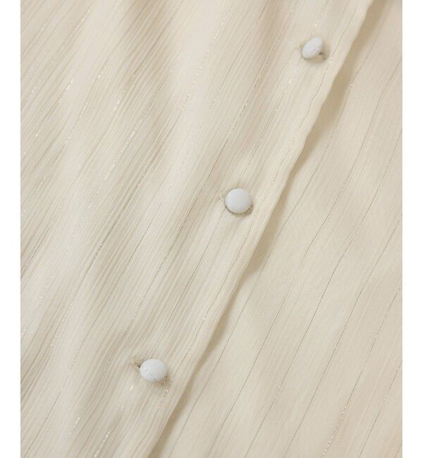 VIS「ラメ楊柳ボウタイブラウス」|シャツ・ブラウス|