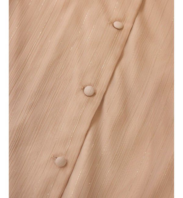 VIS「ラメ楊柳ボウタイブラウス」|シャツ・ブラウス|