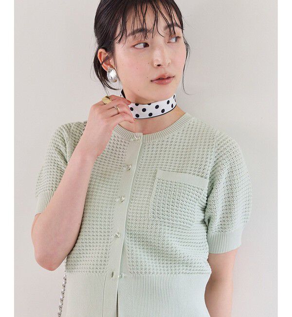 VIS「クルーネックコンパクトカーディガン/イージーケア」|カーディガン|