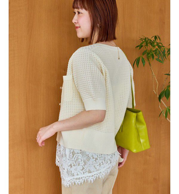 VIS「クルーネックコンパクトカーディガン/イージーケア」|カーディガン|