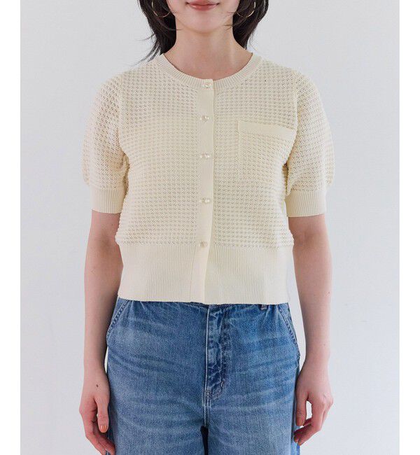 VIS「クルーネックコンパクトカーディガン/イージーケア」|カーディガン|