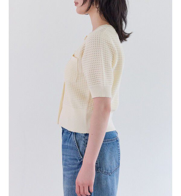 VIS「クルーネックコンパクトカーディガン/イージーケア」|カーディガン|