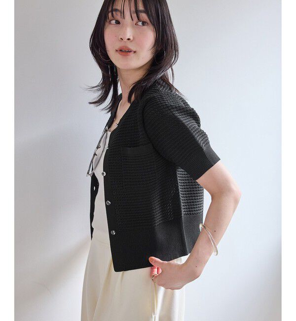 VIS「クルーネックコンパクトカーディガン/イージーケア」|カーディガン|