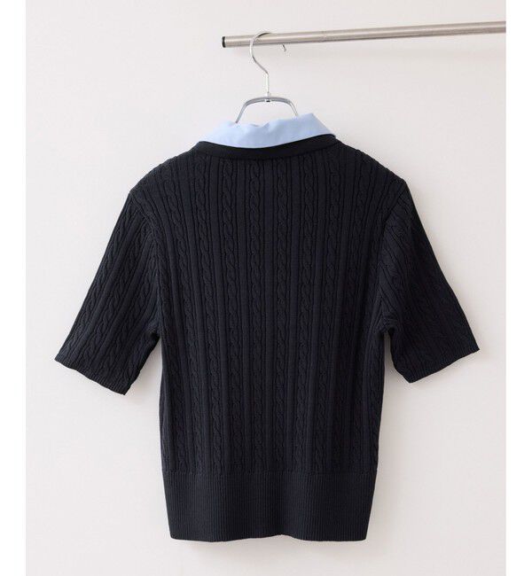 VIS「【POLO BCS】VIS別注ケーブルドッキング衿付きカーディガン」|カーディガン|