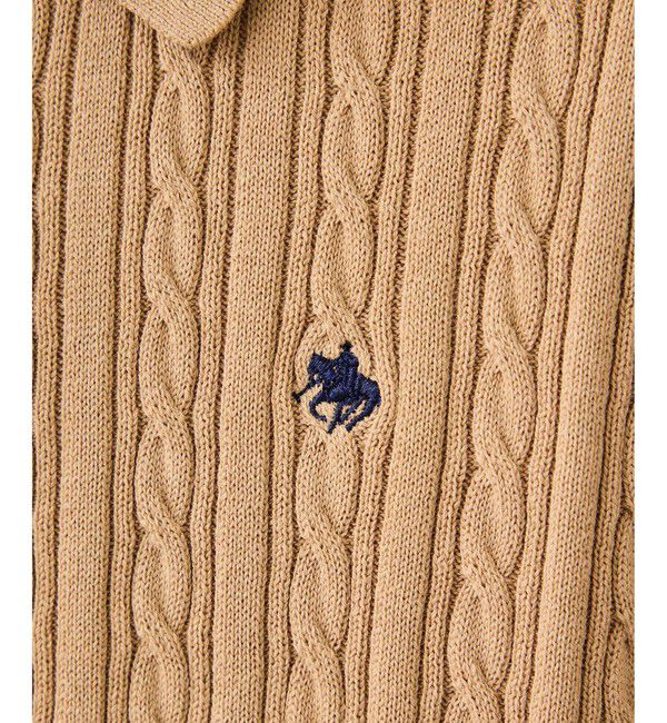 VIS「【POLO BCS】VIS別注ケーブルドッキング衿付きカーディガン」|カーディガン|