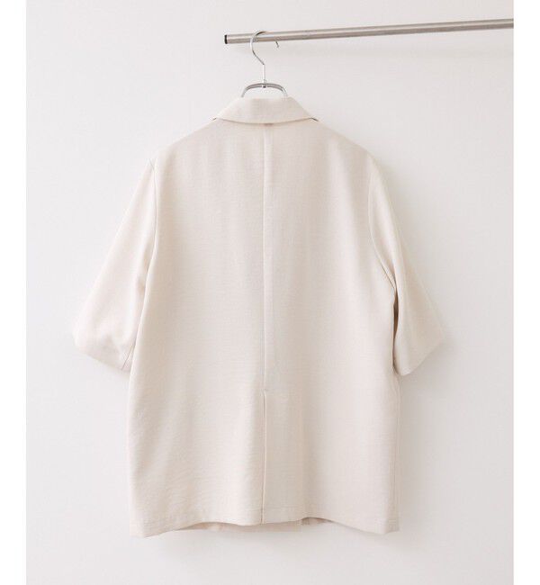 VIS「美easyリネンライクハーフスリーブダブルジャケット/イージーケア・接触冷感・セットアップ対応」|テーラードジャケット|