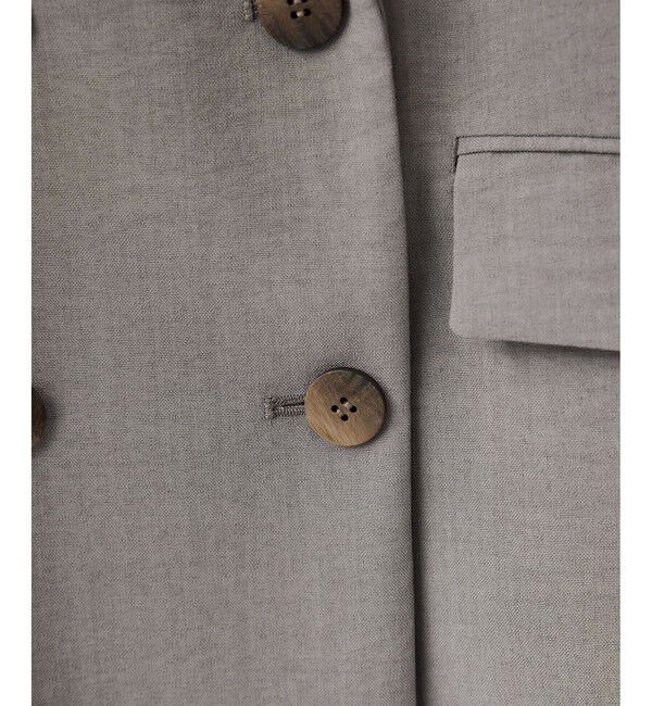 VIS「美easyリネンライクハーフスリーブダブルジャケット/イージーケア・接触冷感・セットアップ対応」|テーラードジャケット|