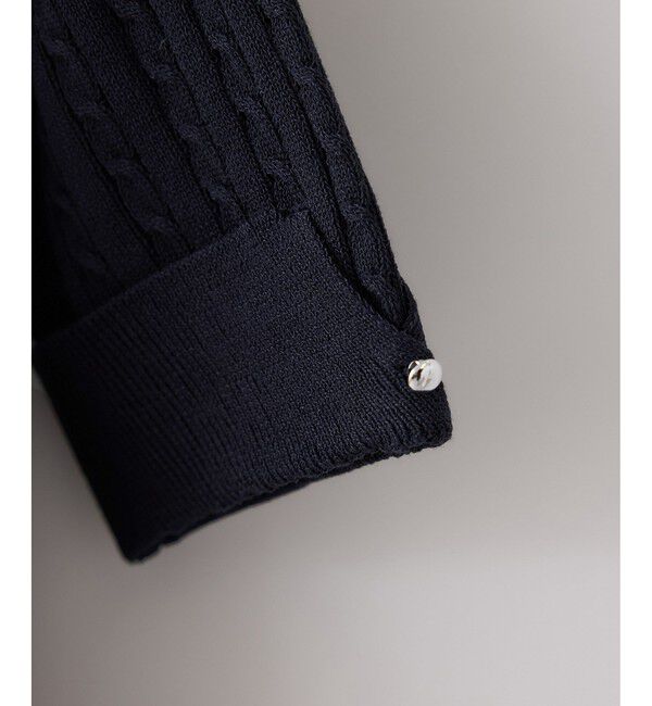 VIS「レイヤードケーブルハーフスリーブニット」|ニット・セーター|