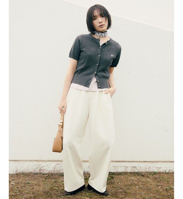 VIS「【POLO BCS】VIS別注クルーネックカーデ」|カーディガン|