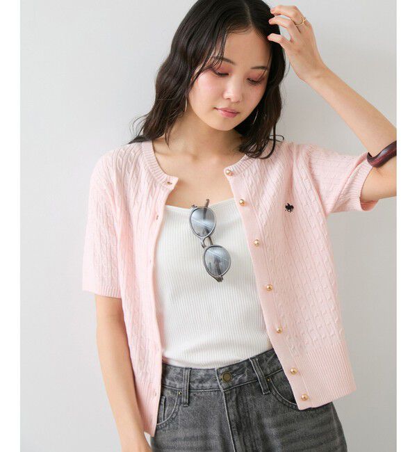 VIS「【POLO BCS】VIS別注クルーネックカーデ」|カーディガン|