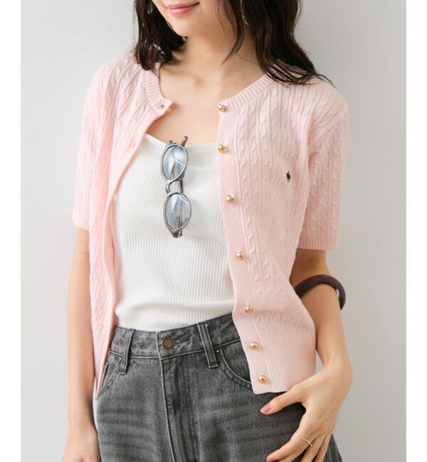 VIS「【POLO BCS】VIS別注クルーネックカーデ」|カーディガン|