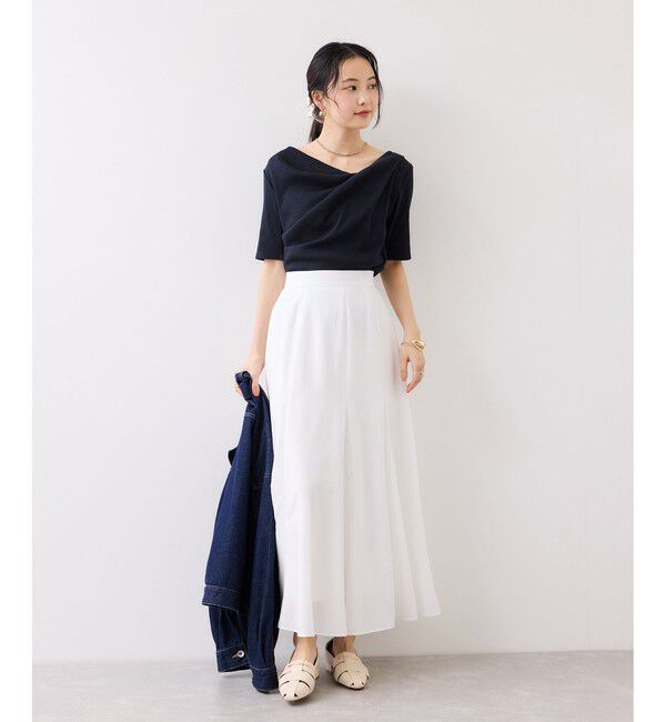 VIS「テレコハーフスリーブドレーププルオーバー」|Tシャツ・カットソー|